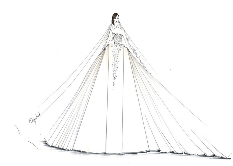Miss Lebanon Ties The Knot in Tony Ward Couture